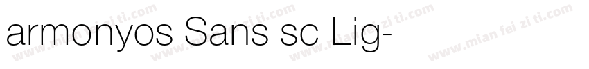 armonyos Sans sc Lig字体转换
